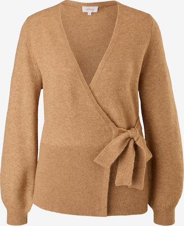 s.Oliver Knit Cardigan in Brown: front