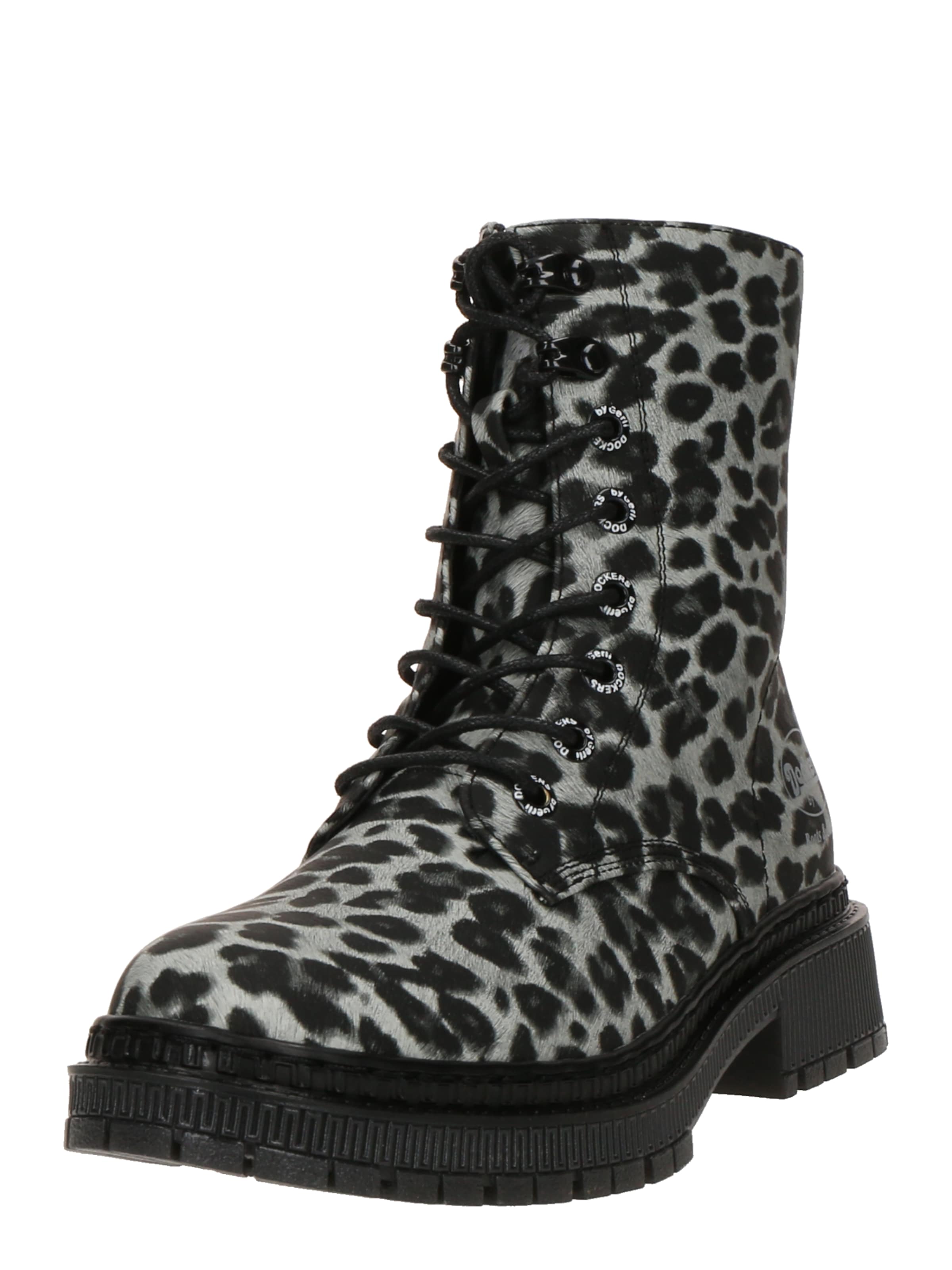 Bottes à lacets Dockers by Gerli en noir : devant