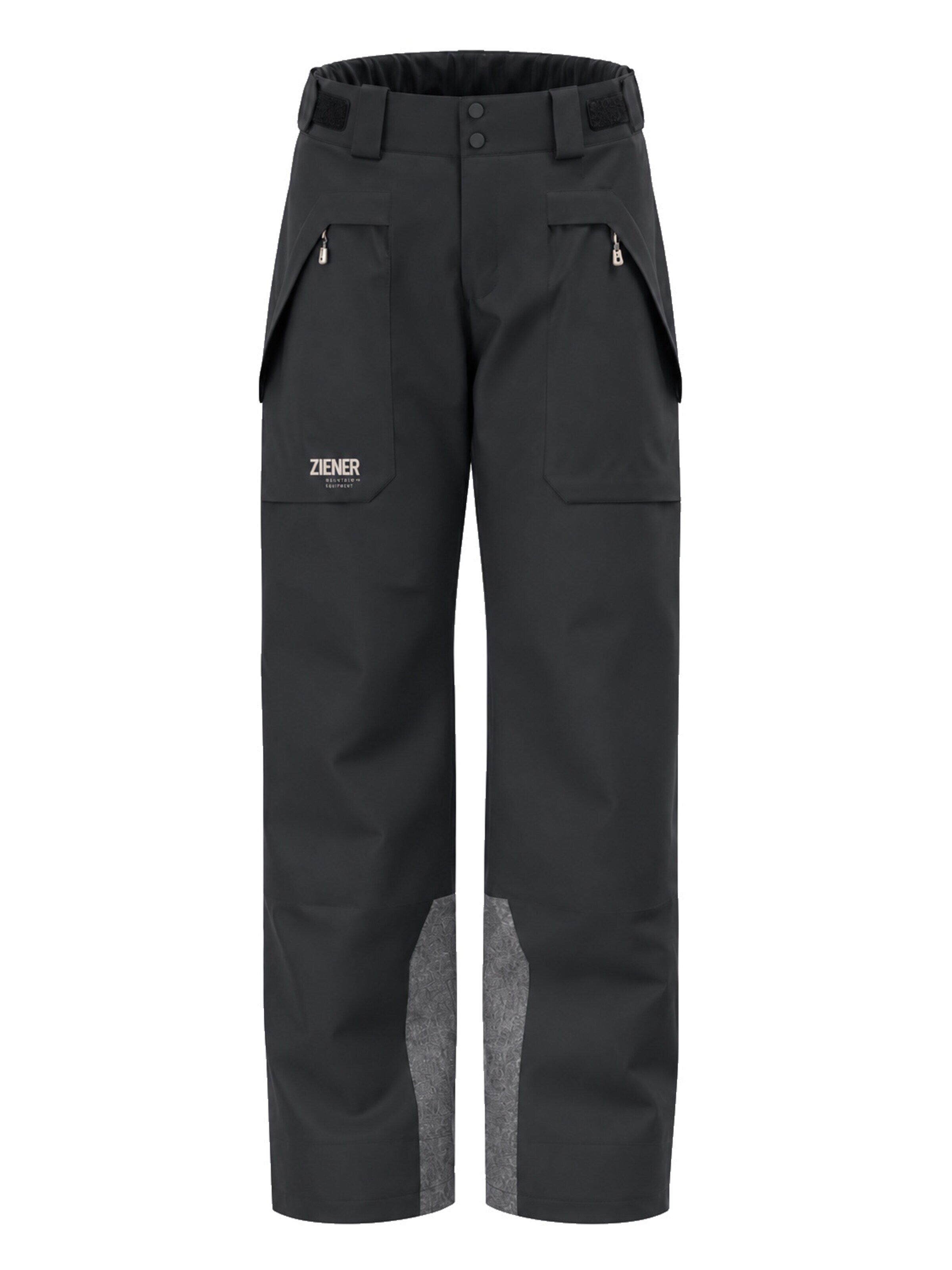 ZIENER Regular Outdoor Pants in Black: front