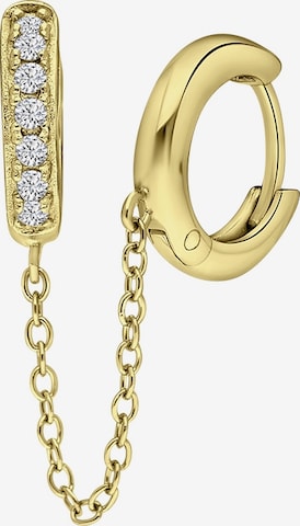 Boucles d'oreilles Lucardi en or : devant