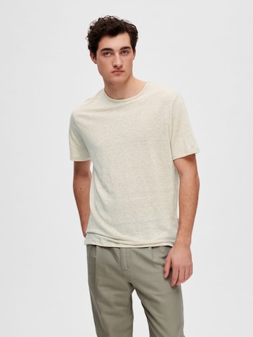 T-Shirt 'Bet' SELECTED HOMME en beige : devant