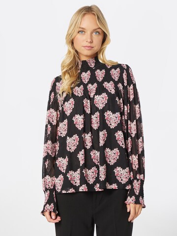 Fabienne Chapot Blouse 'Mila' in Zwart: voorkant