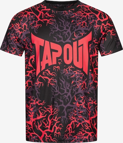 Tapout Tehnička sportska majica 'Rootstock' veličine XXXL u tamno ljubičasta / svijetlocrvena / crna, Pregled proizvoda
