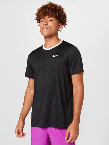 NIKE - Camiseta funcional 'Superset' en negro: frente