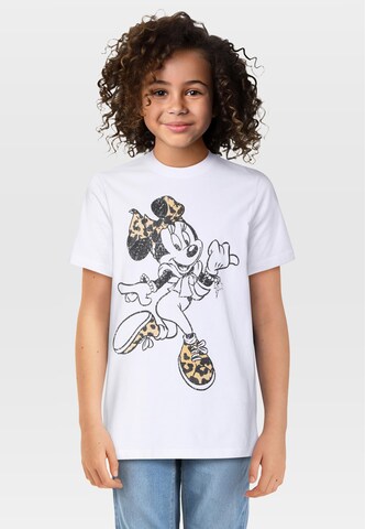 Mister Tee Shirt 'Minnie Mouse Leo' in White: front