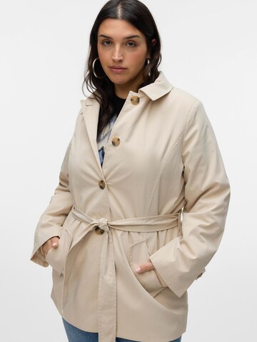 Vero Moda Curve Between-seasons coat 'VMChelsea' in Beige: front