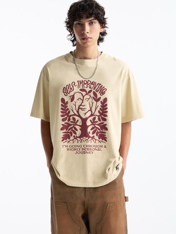 T-Shirt Pull&Bear en beige