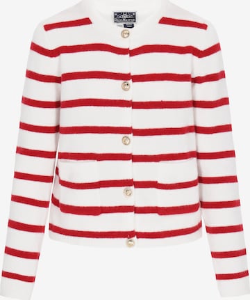 DreiMaster Maritim Πλεκτή ζακέτα σε λευκό: μπροστά