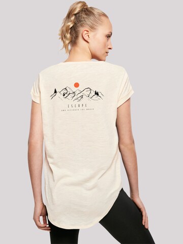 F4NT4STIC Shirt 'Discover the world' in Beige: voorkant