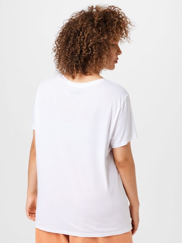 ONLY Carmakoma - Camiseta 'DAISY' en blanco