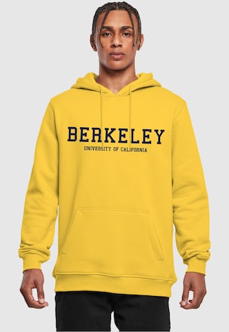 Merchcode Sweatshirt 'Berkeley University' in Geel: voorkant