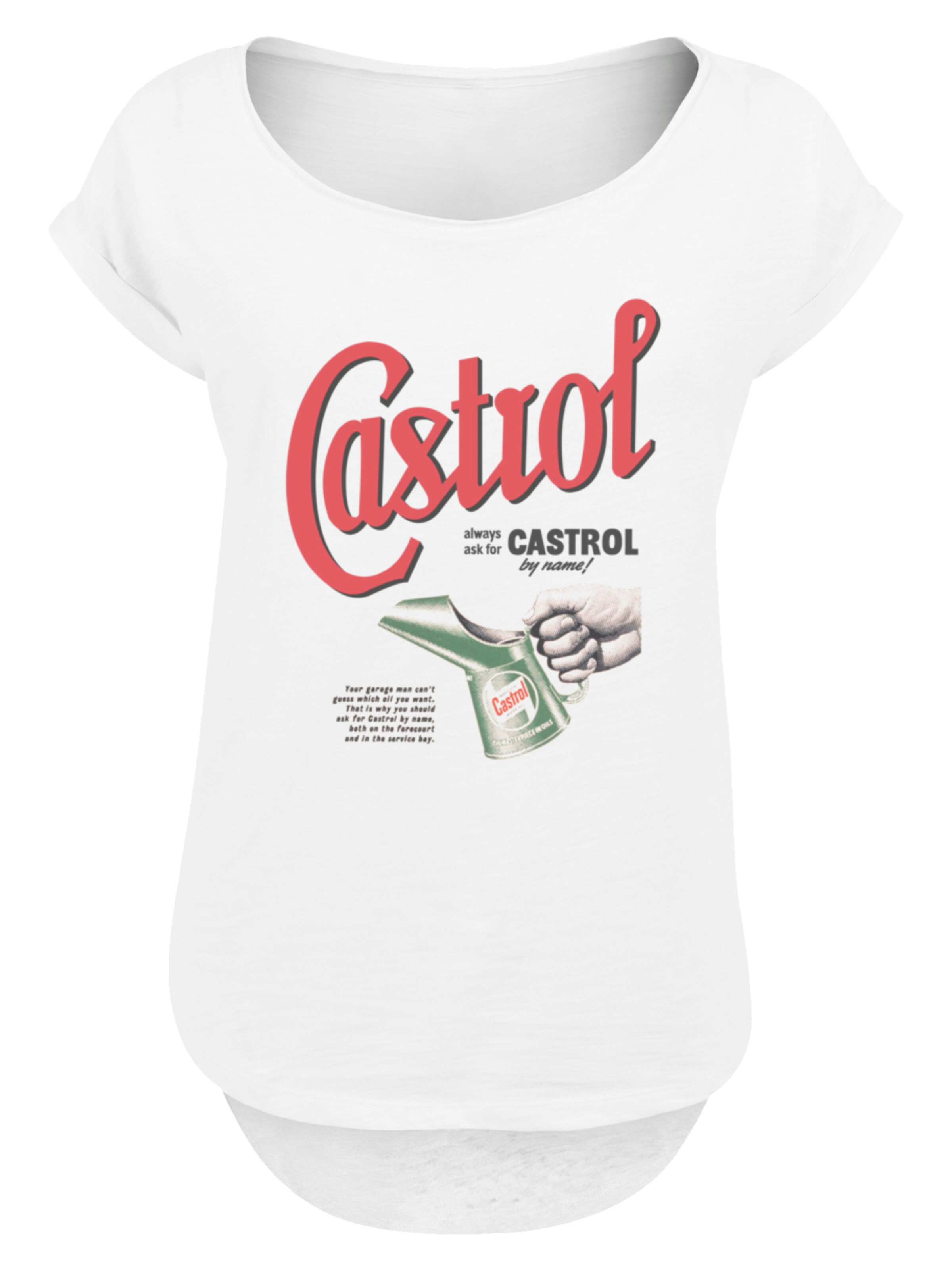 F4NT4STIC Shirt 'Castrol By Name' in de kleur Groen / Rood / Zwart / Wit, Productweergave