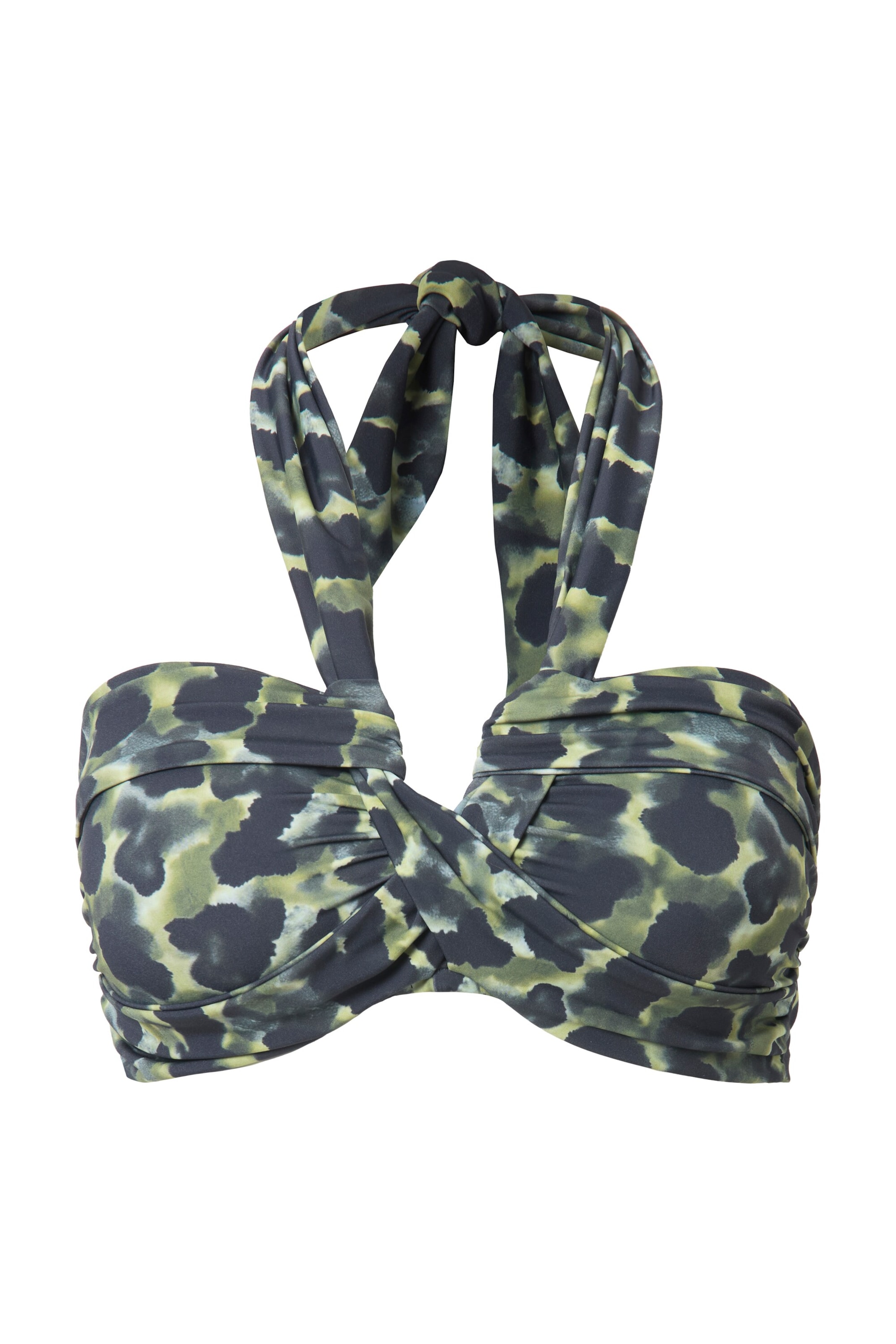 Studio Untold Minimizer Bikinitop in Grün: Vorderseite