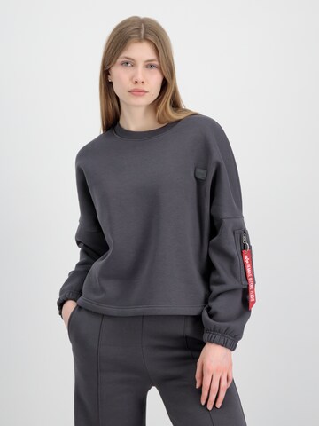 Bluză de molton de la ALPHA INDUSTRIES pe gri: față