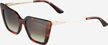 Calvin Klein Sluneční brýle – hnědá: přední strana