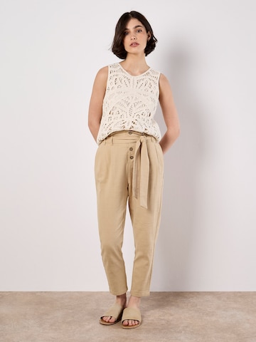Effilé Pantalon à pince Apricot en gris
