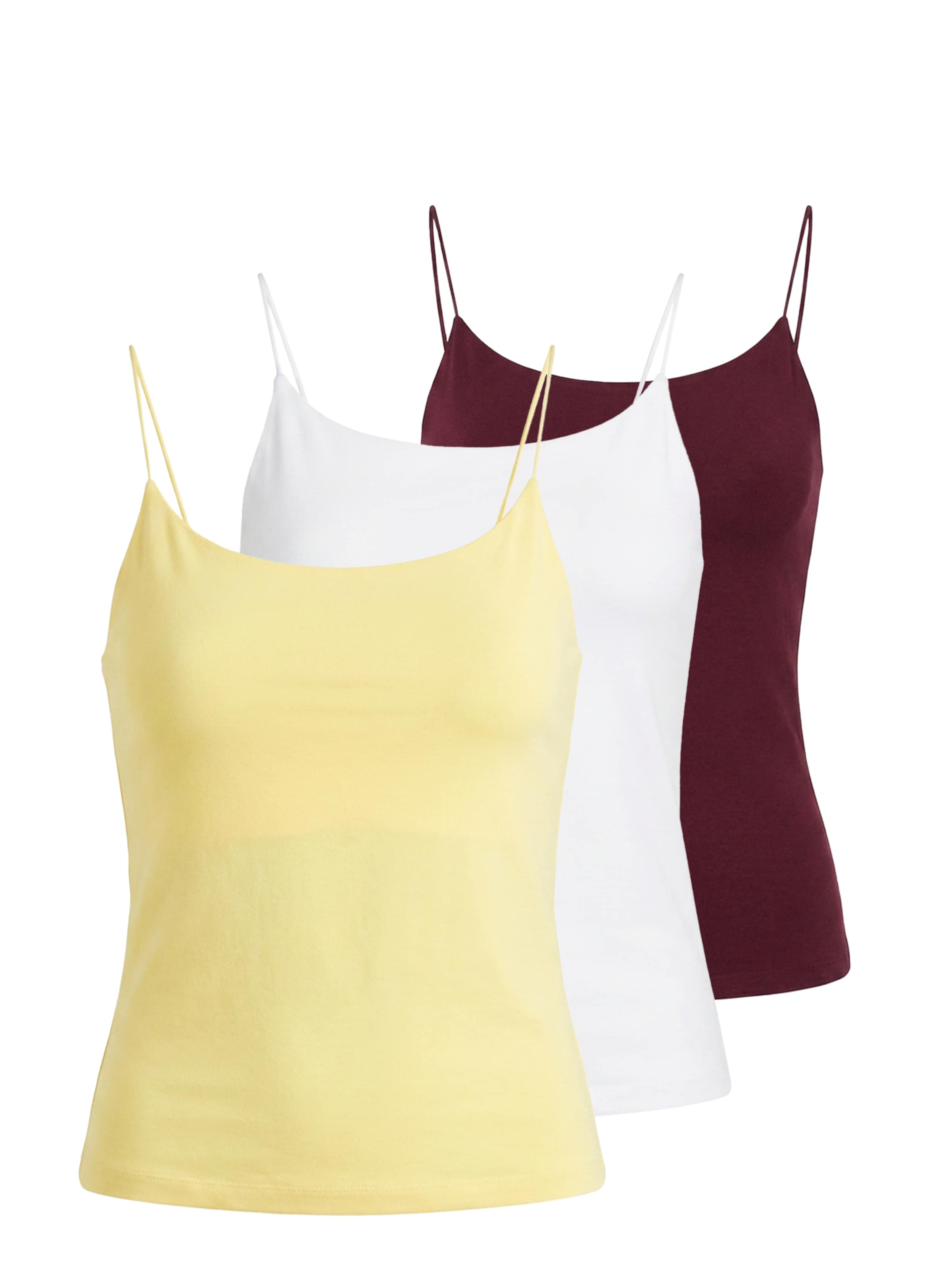 studioselect Τοπ 'Lena' σε κίτρινο / βουργουνδί / λευκό, Άποψη προϊόντος