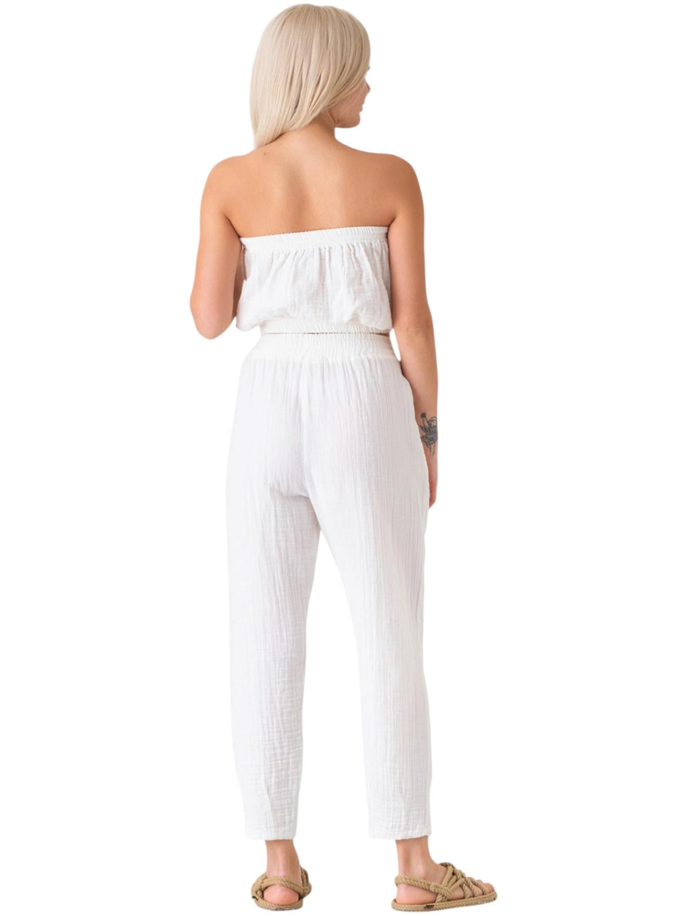 WENOR Tapered Broek 'TANORA' in Wit