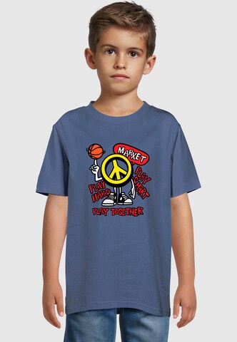 MARKET Shirt 'Peace On The Court' in Blue: front