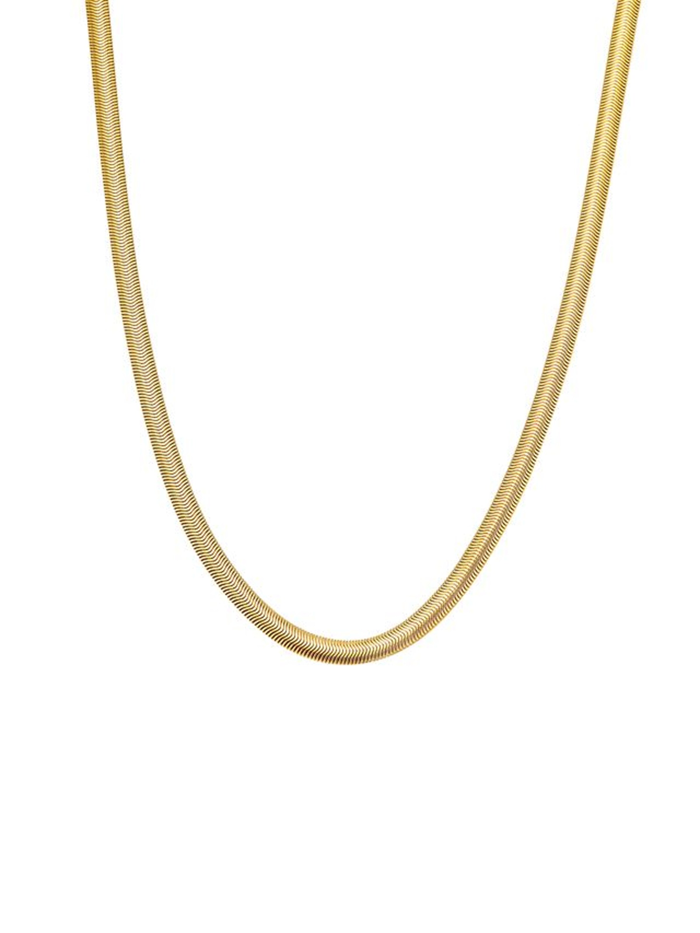 Hey Happiness - Cadena 'Serpent Line' en oro