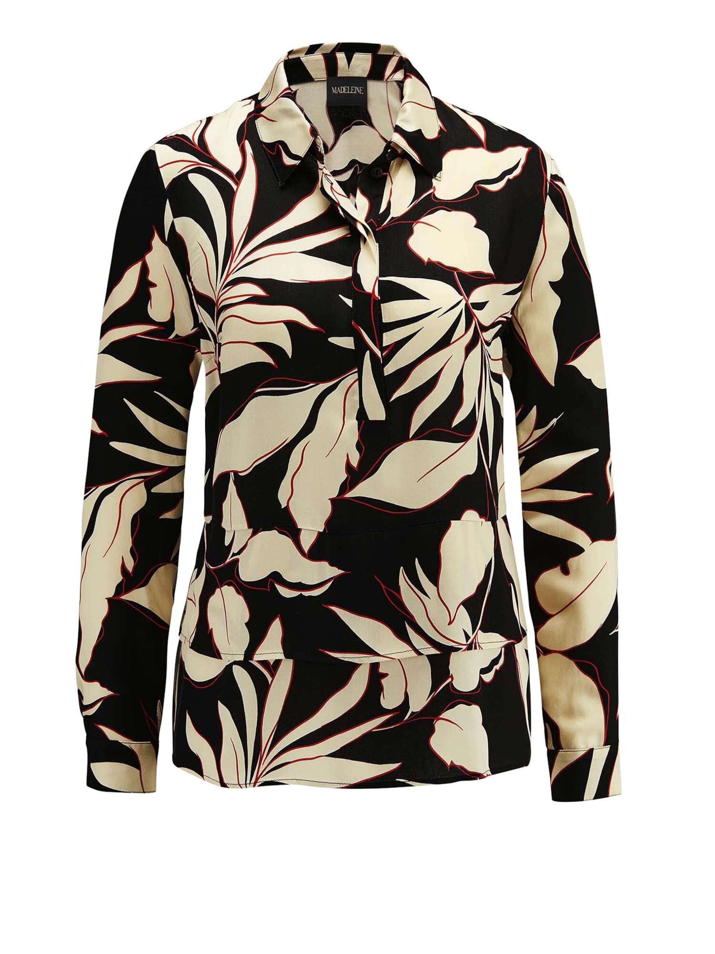 Chemisier MADELEINE en noir : devant