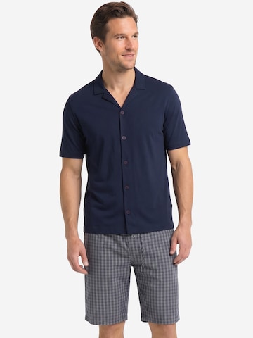 Hanro Pajama short 'Night & Day' in Blue