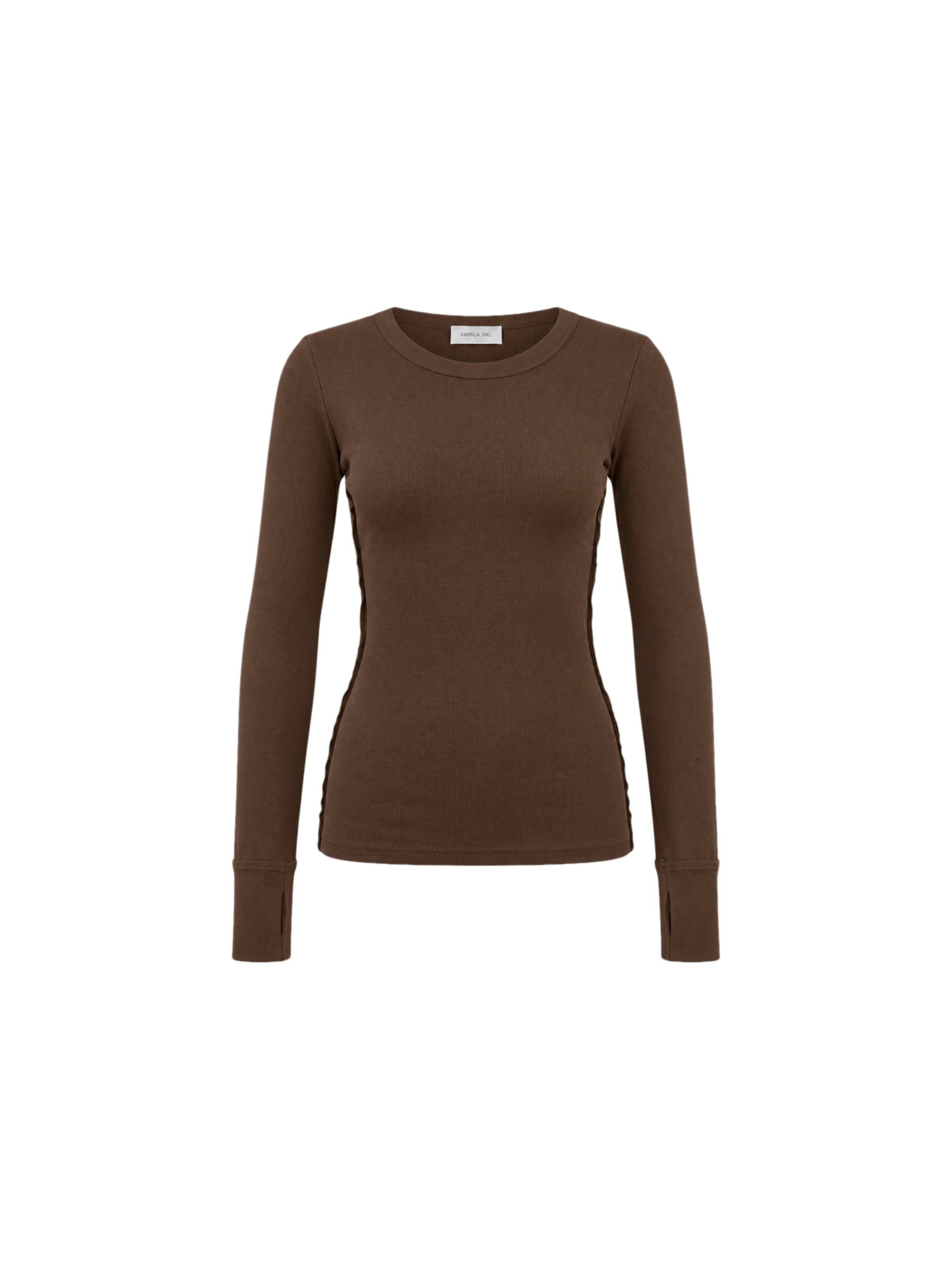 Kamila Šikl - Camiseta en marrón: frente