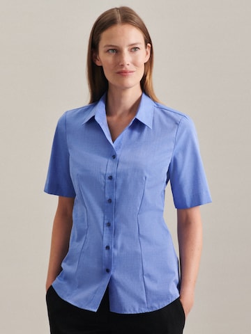 Camicia da donna 'Schwarze Rose' di SEIDENSTICKER in blu: frontale