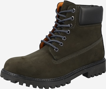 Lumberjack Lace-Up Boots 'River' in Green: front