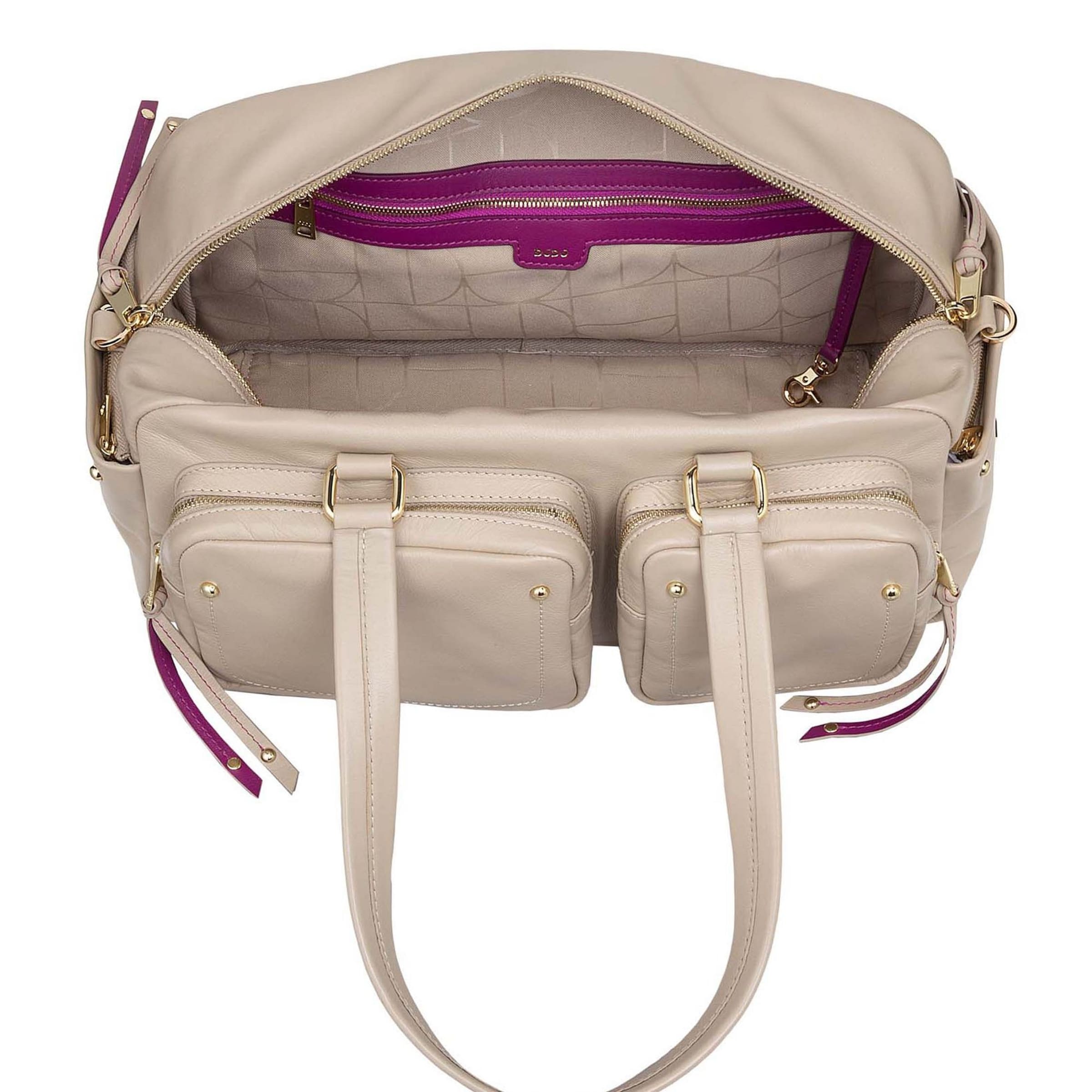 DuDu Schultertasche in Beige