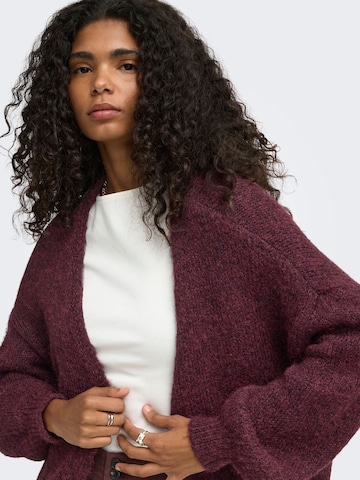 ONLY Gebreid vest 'ONLNellie' in Rood