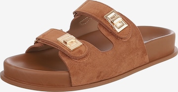 Ital-Design Mules in Brown: front