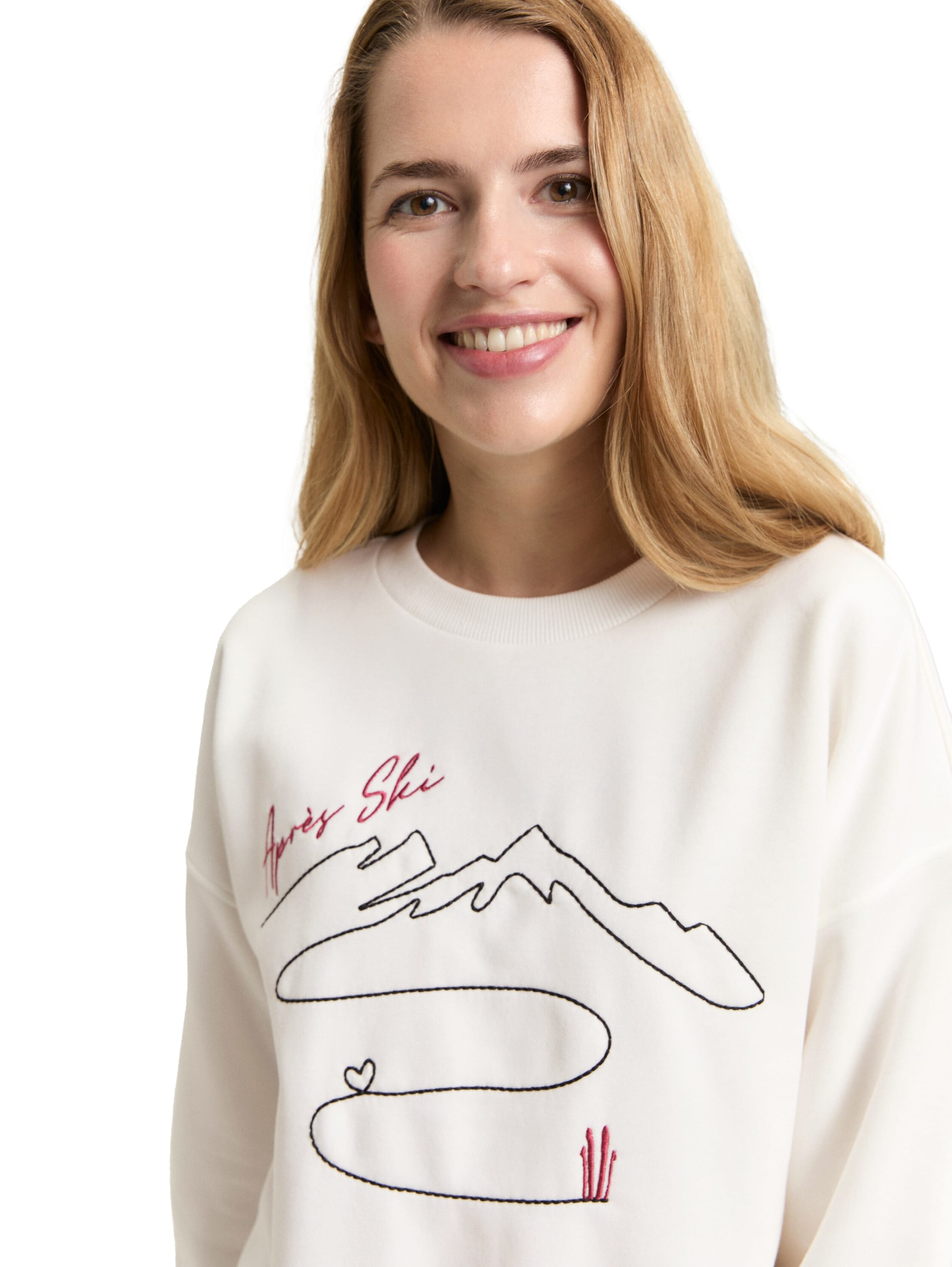 Sweat-shirt TOM TAILOR en blanc