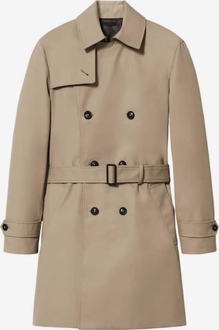 Manteau mi-saison MANGO MAN en beige : devant