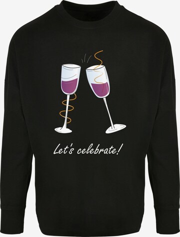 Merchcode Shirt 'Lets Celebrate' in Black: front