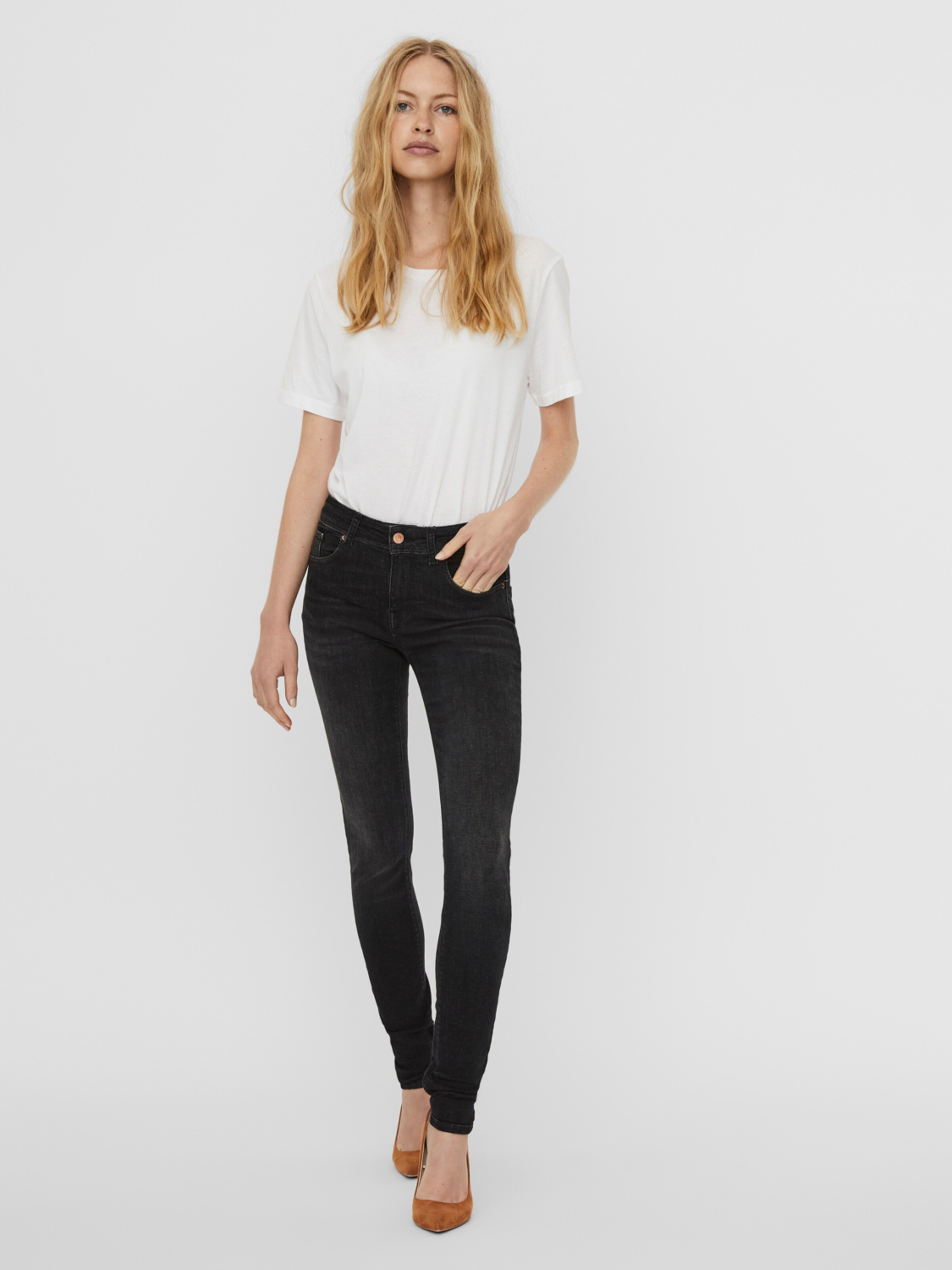 Womens VERO MODA Jeans | VMLUX NORMAL WAIST SLIM FIT JEANS Blue / Dark Blue  Denim « Keepingitsober