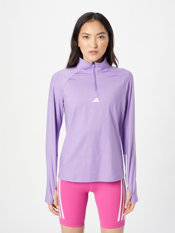 T-shirt fonctionnel 'Hyperglam Cut 3-Stripes ' ADIDAS SPORTSWEAR en violet : devant
