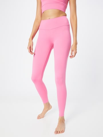 Hey Honey Skinny Workout Pants 'Carnation' in Pink: front