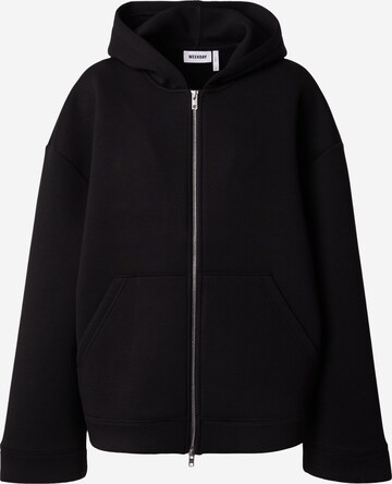 WEEKDAY Sweat jacket in Black: front