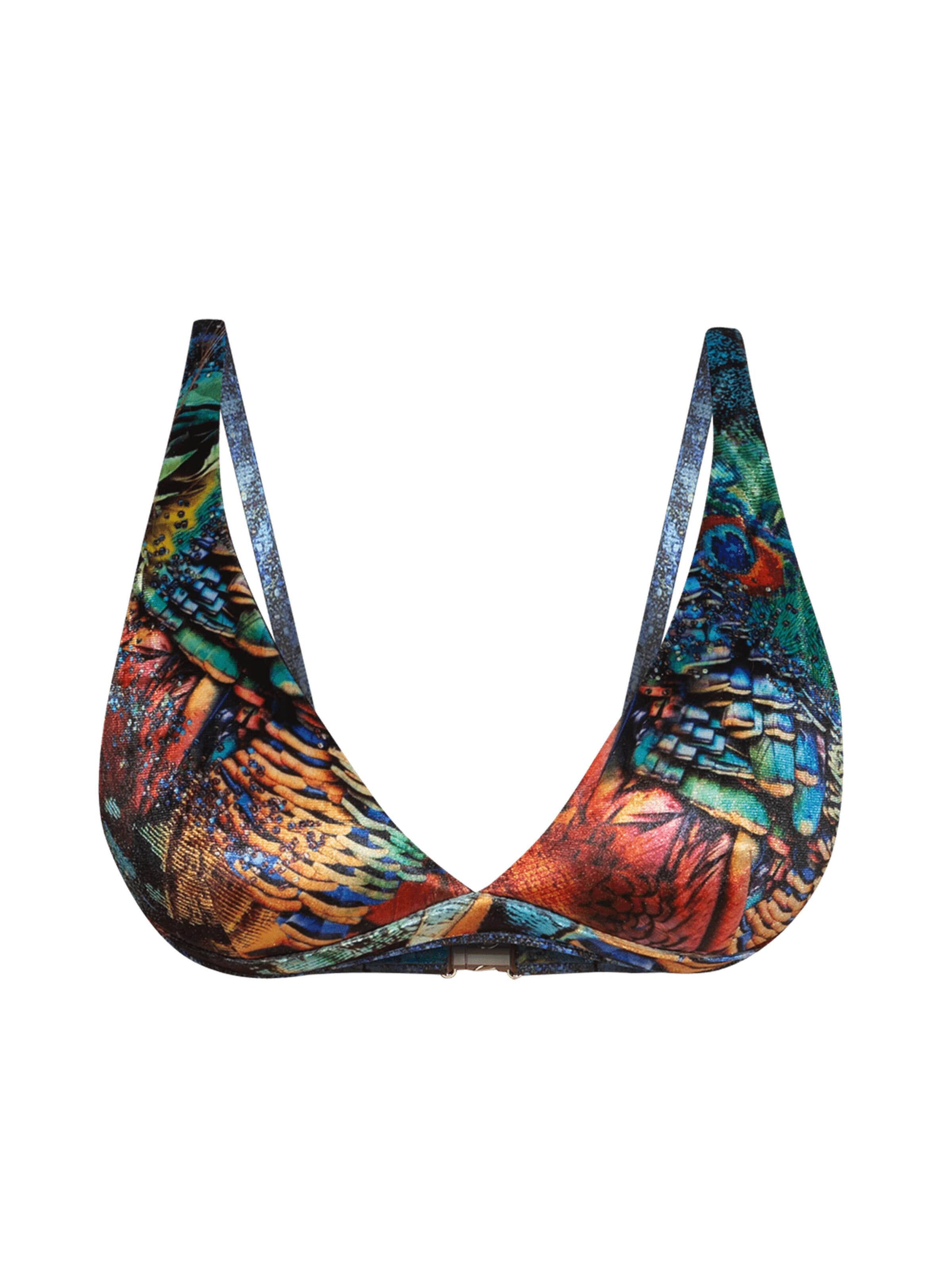 JIORO Triangel Bikinitop 'AMAZONIA'‌ in Mischfarben: Vorderseite