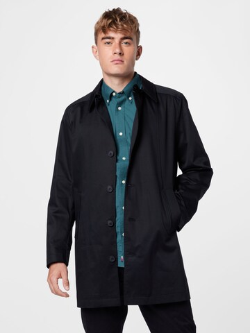 SELECTED HOMME Between-Seasons Coat in Black: front