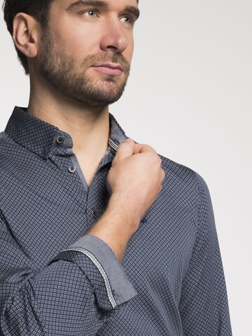 SPIETH & WENSKY Slim fit Traditional button up shirt 'Darios' in Blue