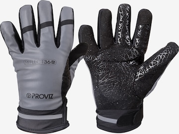 Proviz Full Finger Gloves 'REFLECT360' in Grey: front