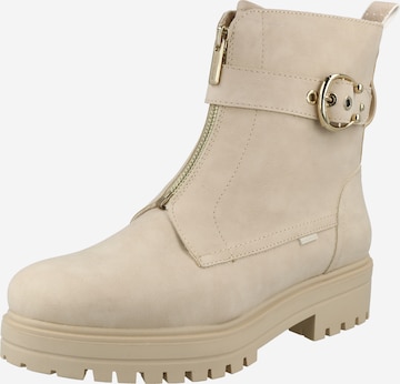 TOM TAILOR Ankle Boots in Beige: front