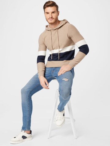 JACK & JONES Sweater 'ROSS' in Brown