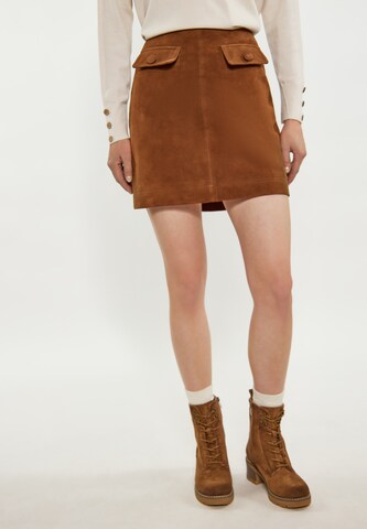 DreiMaster Vintage Skirt in Brown: front