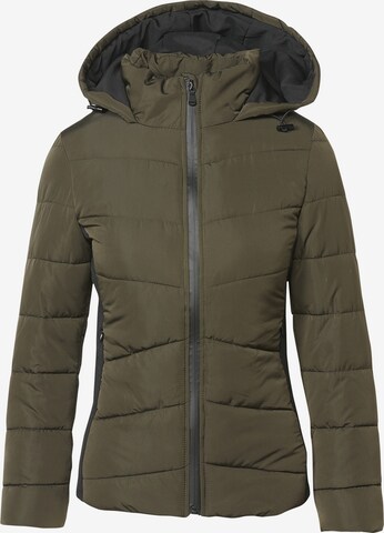 KOROSHI Between-Season Jacket in Green: front