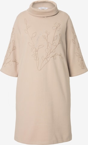 MIAMODA Dress in Beige: front