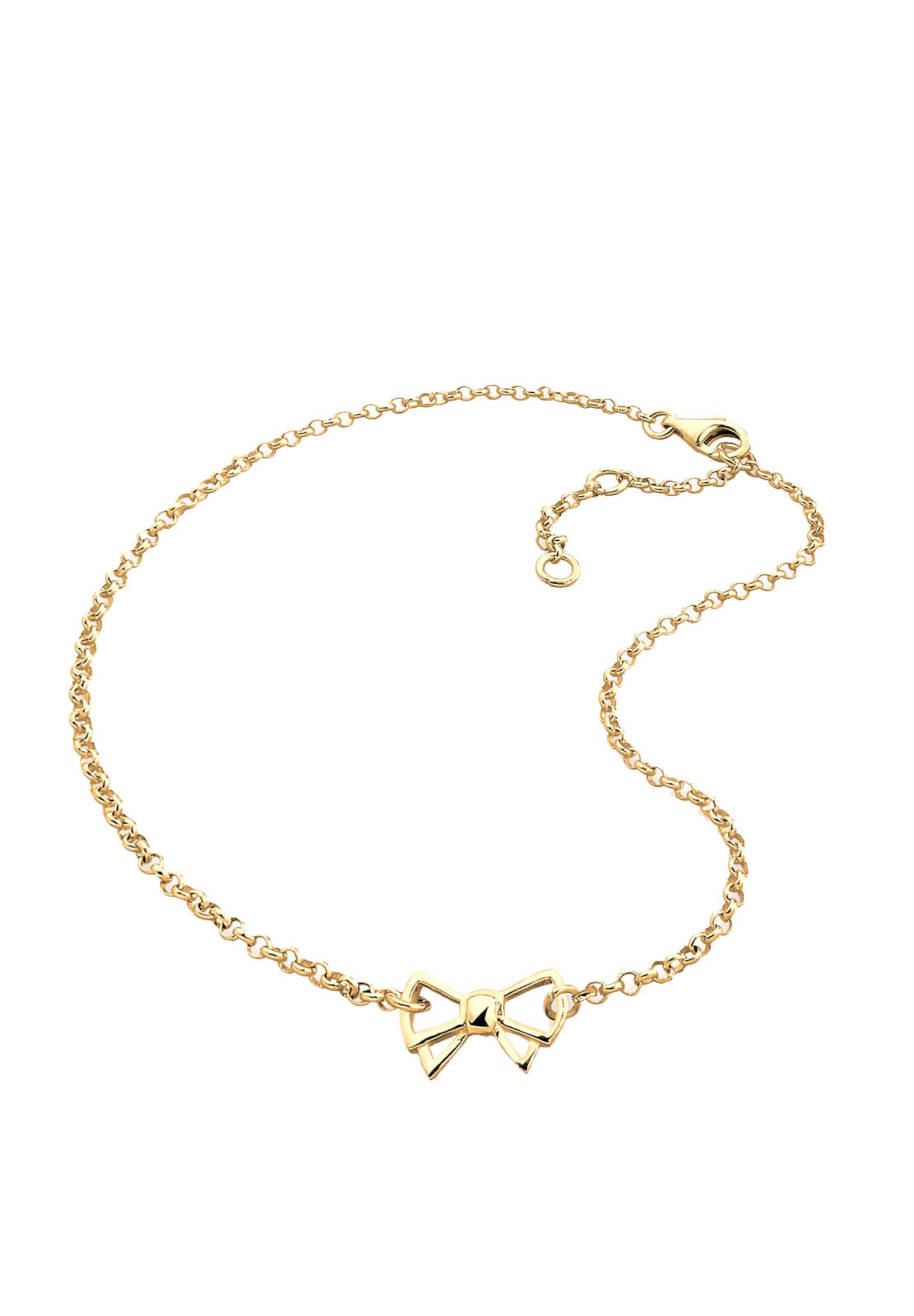 ELLI Fußschmuck 'Schleife' in Gold: Vorderseite