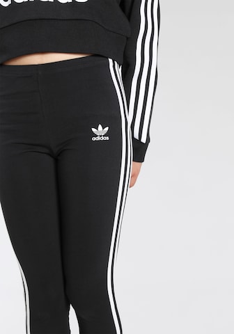 Skinny Leggings 'Adicolor' de la ADIDAS ORIGINALS pe negru